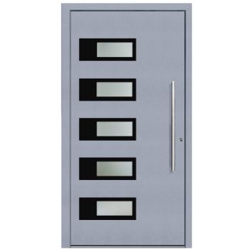 Aluminium Verbund Haustür Design S81 Außen RAL 7040/ Innen weiß Ud=0,9